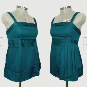 Marc Jacobs, teal pleated tank top, size 8